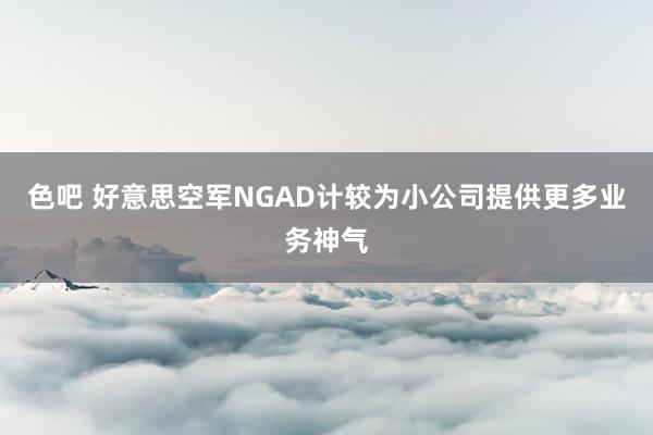 色吧 好意思空军NGAD计较为小公司提供更多业务神气