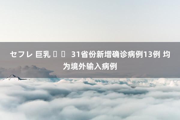 セフレ 巨乳 		 31省份新增确诊病例13例 均为境外输入病例