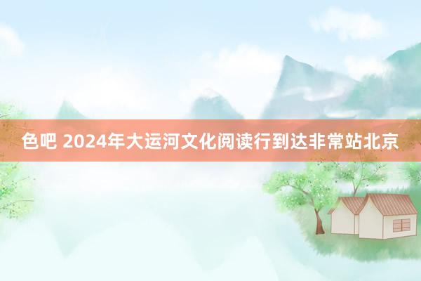 色吧 2024年大运河文化阅读行到达非常站北京