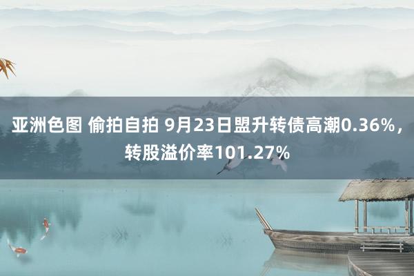 亚洲色图 偷拍自拍 9月23日盟升转债高潮0.36%，转股溢价率101.27%