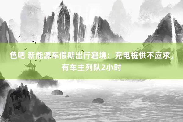 色吧 新能源车假期出行窘境：充电桩供不应求，有车主列队2小时