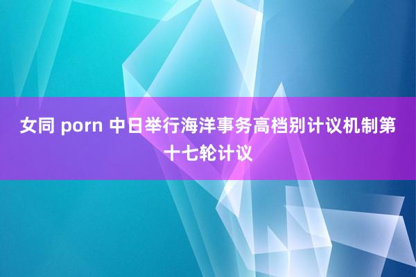 女同 porn 中日举行海洋事务高档别计议机制第十七轮计议