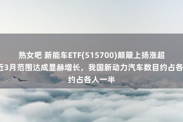 熟女吧 新能车ETF(515700)颠簸上扬涨超1%，近3月范围达成显赫增长，我国新动力汽车数目约占各人一半