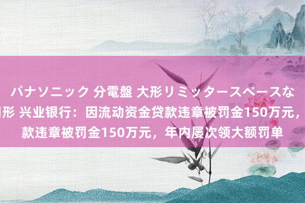 パナソニック 分電盤 大形リミッタースペースなし 露出・半埋込両用形 兴业银行：因流动资金贷款违章被罚金150万元，年内屡次领大额罚单