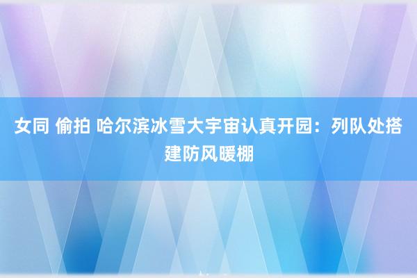 女同 偷拍 哈尔滨冰雪大宇宙认真开园：列队处搭建防风暖棚