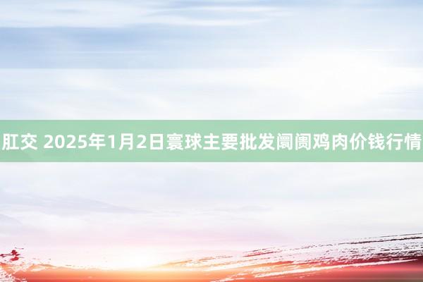 肛交 2025年1月2日寰球主要批发阛阓鸡肉价钱行情