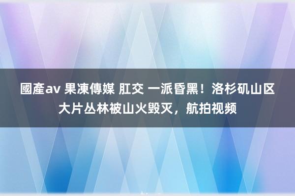 國產av 果凍傳媒 肛交 一派昏黑！洛杉矶山区大片丛林被山火毁灭，航拍视频