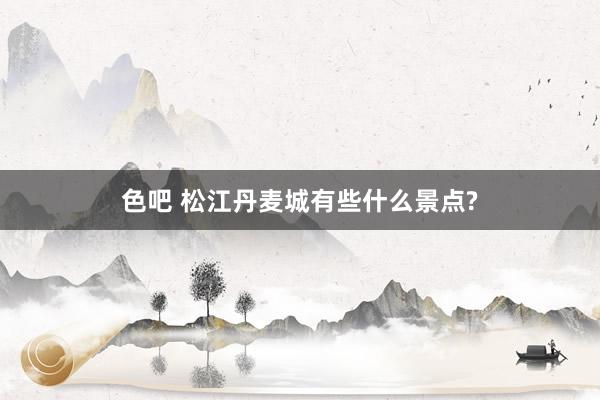 色吧 松江丹麦城有些什么景点?